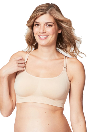 Cake Maternity Cotton Candy Sleep & Yoga Maternity & Nursing Bra (Beige) by Cake Maternity