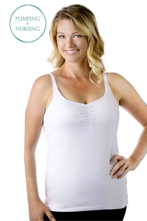 Rumina Hands-Free Pump&Nurse™ Classic Nursing Tank (White) by Rumina