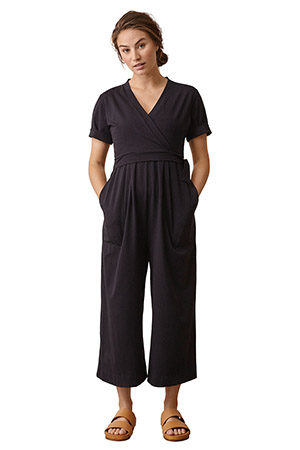 Boob Design Amelia Organic Maternity & Nursing Jumpsuit (Black) by Boob Design