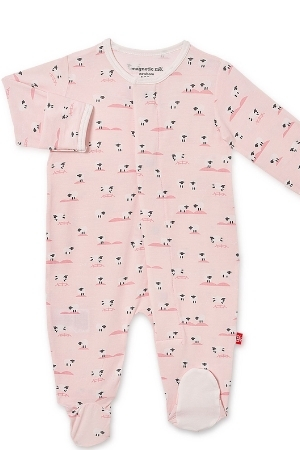 Magnetic Me™ Modal Magnetic Baby Footie (Baa Baa Pink) by Magnetic Me by Magnificent Baby