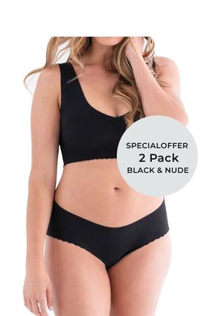 Anti Panti® Leak Resistant Panties by Belly Bandit® - 2 Pack (Black & Nude) by Belly Bandit