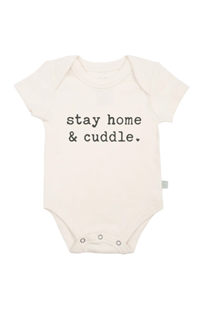 Finn + Emma Graphic Organic Bodysuit (Stay Home & Cuddle) by Finn + Emma