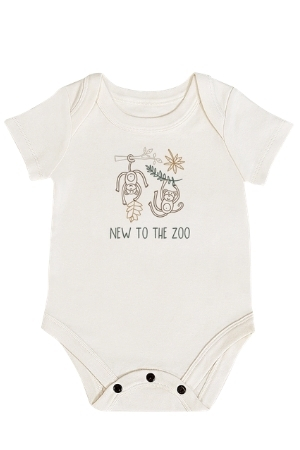 Finn + Emma Graphic Organic Bodysuit (New to the Zoo) by Finn + Emma