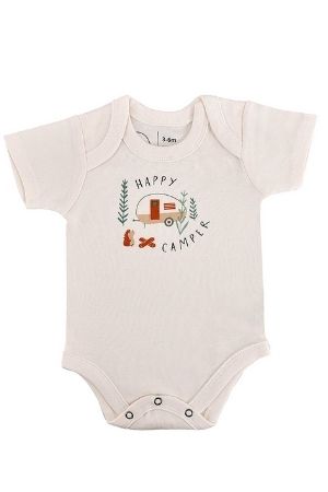 Finn + Emma Graphic Organic Bodysuit (Happy Camper) by Finn + Emma