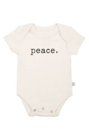Finn + Emma Graphic Organic Bodysuit (Peace) by Finn + Emma