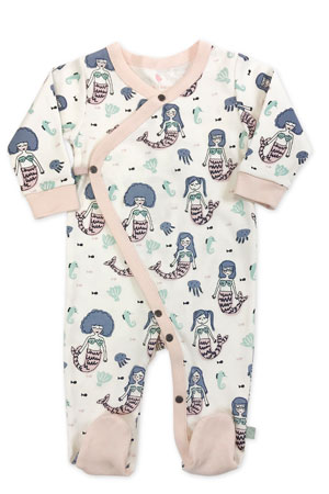 Finn + Emma Organic Footie (Mermaids) by Finn + Emma