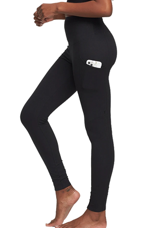 Yummie Rachel Cotton Stretch Shaping Legging with Pockets (Black) by Yummie