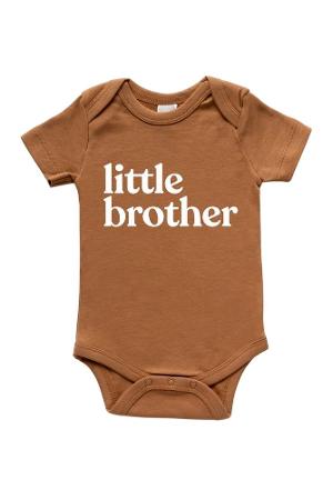 Gladfolk Organic Baby Bodysuit (Camel Little Brother) by Gladfolk