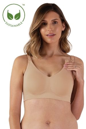Bravado Designs Body Silk Seamless Nursing Bra with Sustainable Fabrics (Butterscotch) by Bravado Designs