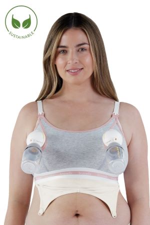Bravado Designs Clip and Pump™ Hands-Free Nursing Bra Accessory (Sustainable) (Dove Heather) by Bravado Designs