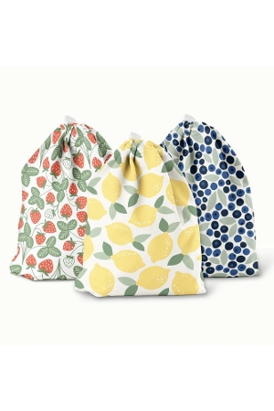 Ditty Waterproof Wet Bag Trio (Fruits Trio) by Esembly