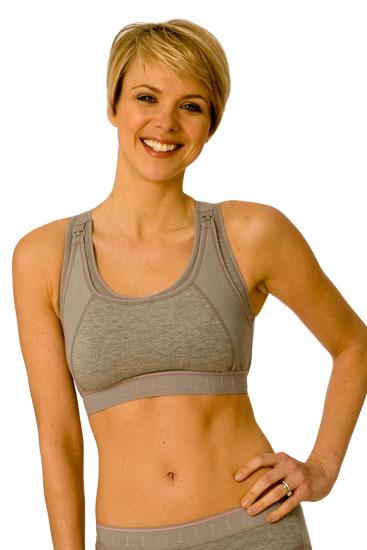 La Leche League Sports Nursing Bra (Gray) La Leche League Sports Nursing Bra (Gray)