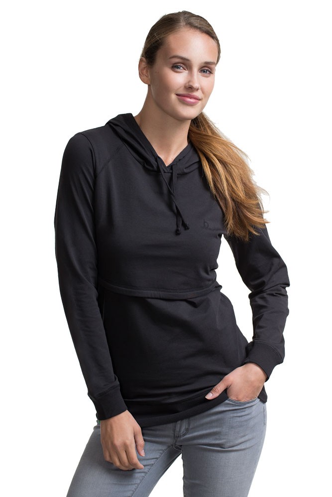 Boob Design B-Warmer Organic Knitted Nursing Hoodie (Black) Boob Design B-Warmer Organic Knitted Nursing Hoodie (Black)