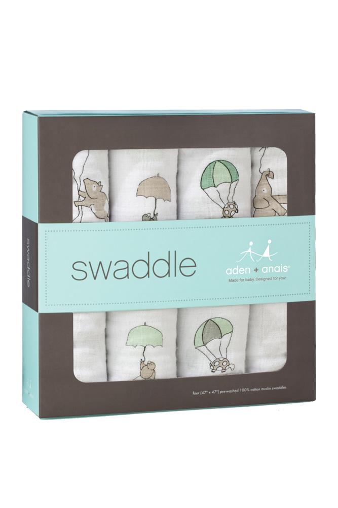 Australian Muslin Swaddling Wraps - 4 Pack (Up, Up and Away)