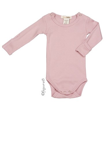 L'ovedbaby Gl'oved-Sleeve Baby Girl Bodysuit (Think Pink)