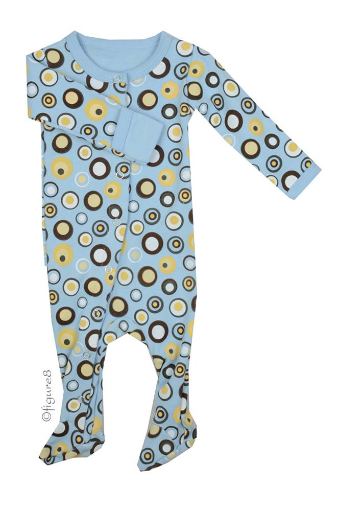 L'ovedbaby Gl'oved-Sleeve Baby Boy Overall (Cool Dots)