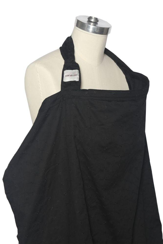 Bebe Au Lait Cotton Nursing Cover (Eyelet Black) Bebe Au Lait Cotton Nursing Cover (Eyelet Black)