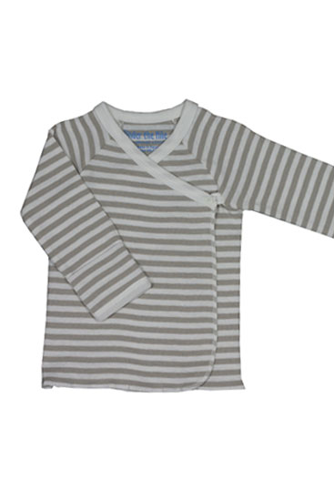 Under the Nile L/S Side Snap Organic Baby T-shirt (Stripe)