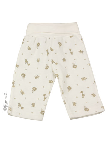Under the Nile Organic Rolled Waist Baby Pant (Animal Print)