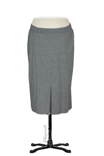 Audrey Maternity Pencil Skirt (Dark Heather Grey)