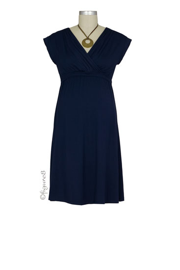 Belle Maternity & Nursing Dress (Navy) Belle Maternity & Nursing Dress (Navy)