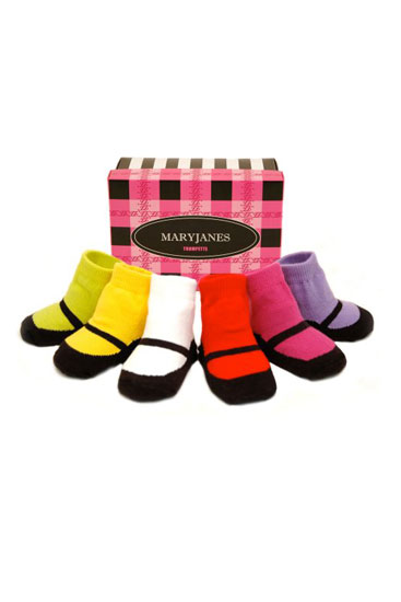 Trumpette Maryjane Baby Socks-6 pairs (Brights)