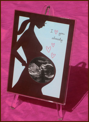 Bonnie Marcus Sonogram Keepsake Baby Frame (Blue Background)