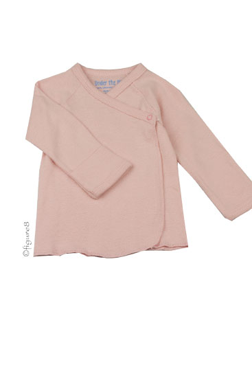 Long Sleeve Side Snap Organic Baby Undershirt (Blush)
