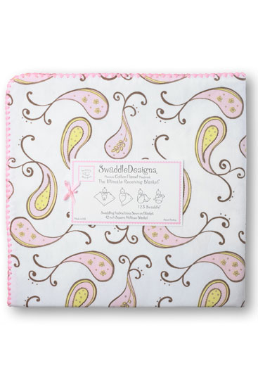 Swaddle Designs Ultimate Receiving Blanket (Pastel Pink Paisley) Swaddle Designs Ultimate Receiving Blanket (Pastel Pink Paisley)