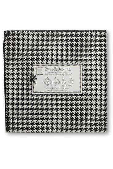 Swaddle Designs Ultimate Receiving Blanket (Black Puppytooth)