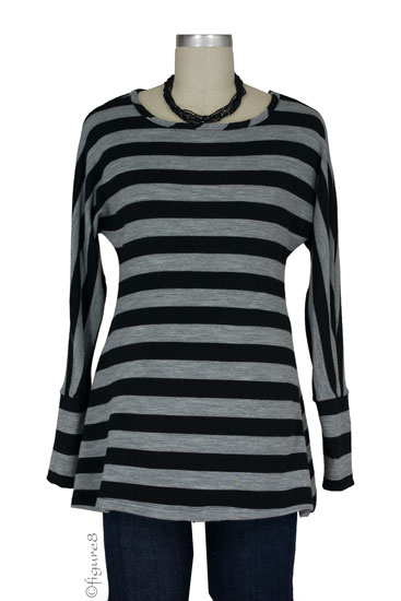 Jules & Jim A-line Maternity Sweater (Black/Grey)