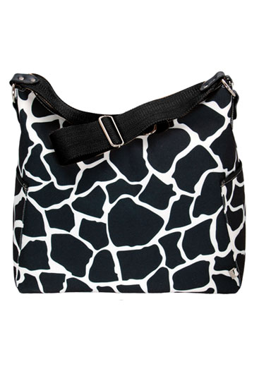 OiOi Hobo Giraffe Diaper Bag (Black Giraffe)