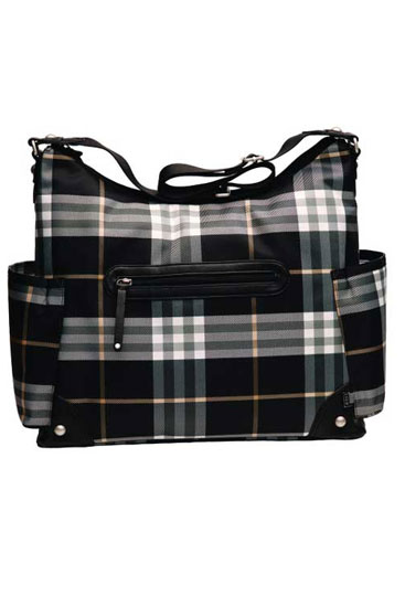OiOi Hobo Diaper Bag (Black Check)