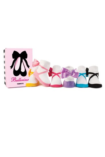 Trumpette Ballerina Baby Socks- 6 pairs (Multi-color)