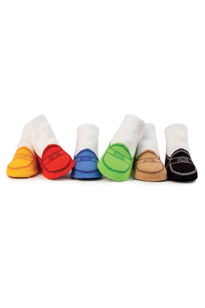 Trumpette Penny Loafer Baby Socks- 6 pairs (Multi-Color)