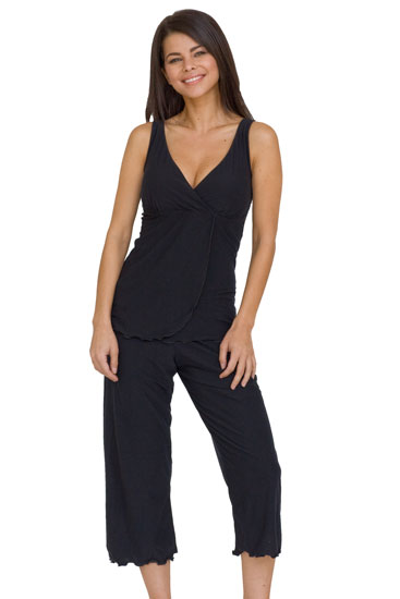 Majamas Pachisi Nursing PJ Set (Black) Majamas Pachisi Nursing PJ Set (Black)