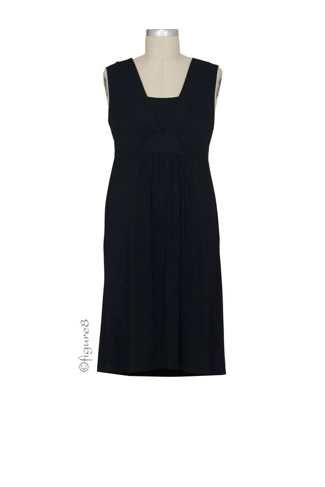 LLI Layered V-Neck Nursing Chemise (Black) LLI Layered V-Neck Nursing Chemise (Black)