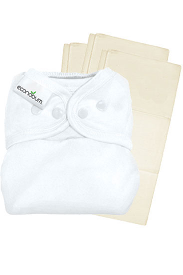Econobum Cloth Diaper Kit (White)
