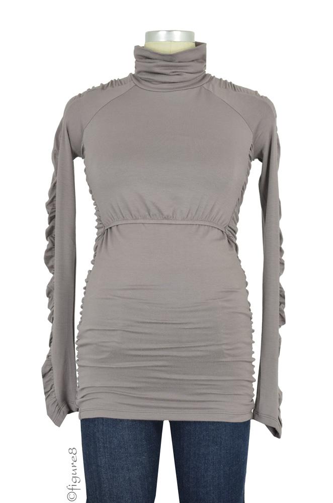 The Stephanie Nursing Turtleneck (Lavender Mink) The Stephanie Nursing Turtleneck (Lavender Mink)