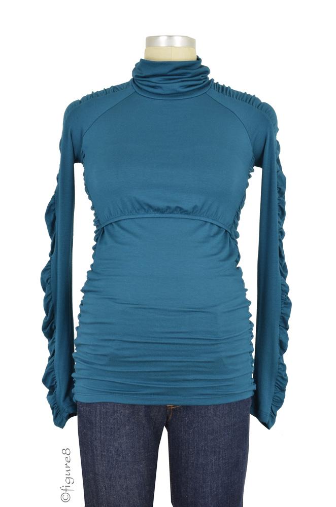 The Stephanie Nursing Turtleneck (Teal) The Stephanie Nursing Turtleneck (Teal)
