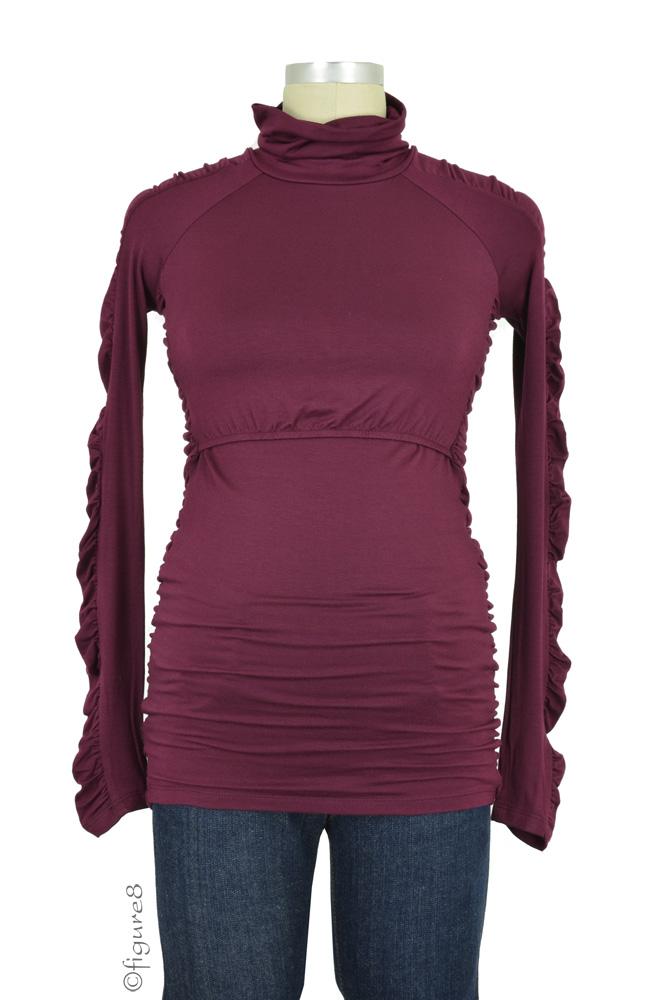 The Stephanie Nursing Turtleneck (Burgundy) The Stephanie Nursing Turtleneck (Burgundy)