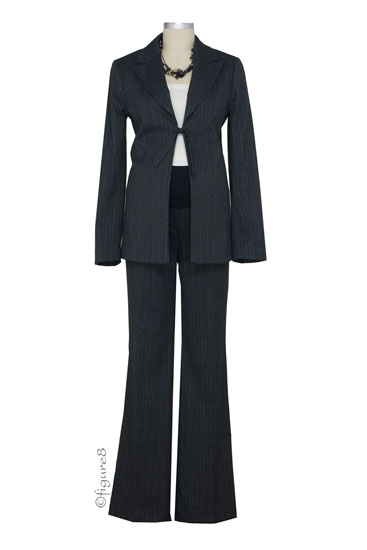 Elizabeth Perfect Maternity 3-Pc. Suit (Herringbone Grey)