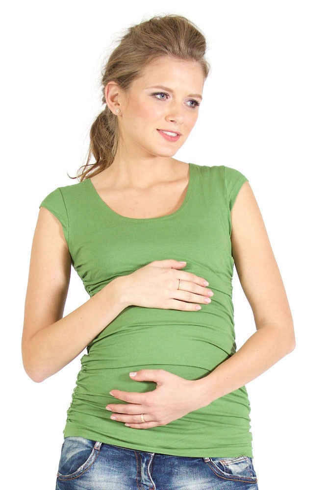 Claire Cap Sleeve Maternity & Nursing Top (Light Green)