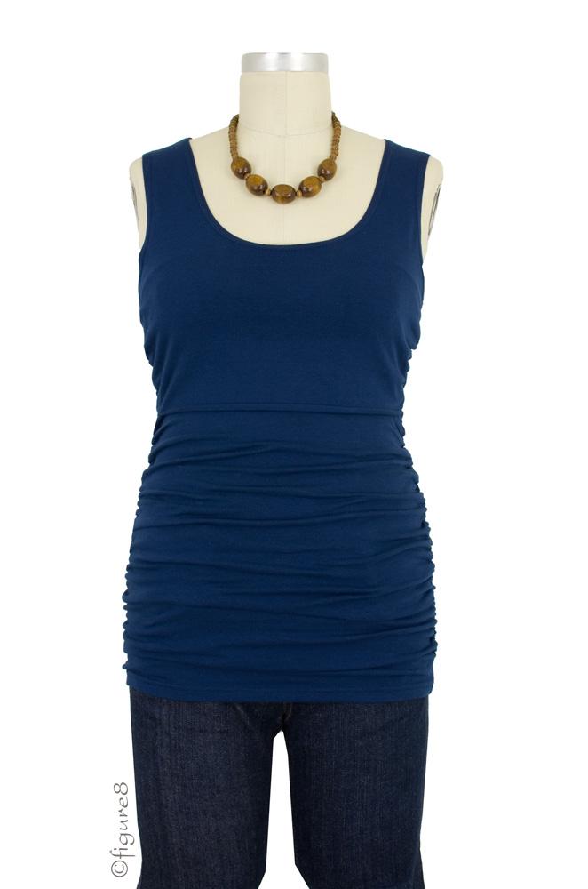 Peek-a-boo Organic Nursing Tank (Navy) Peek-a-boo Organic Nursing Tank (Navy)