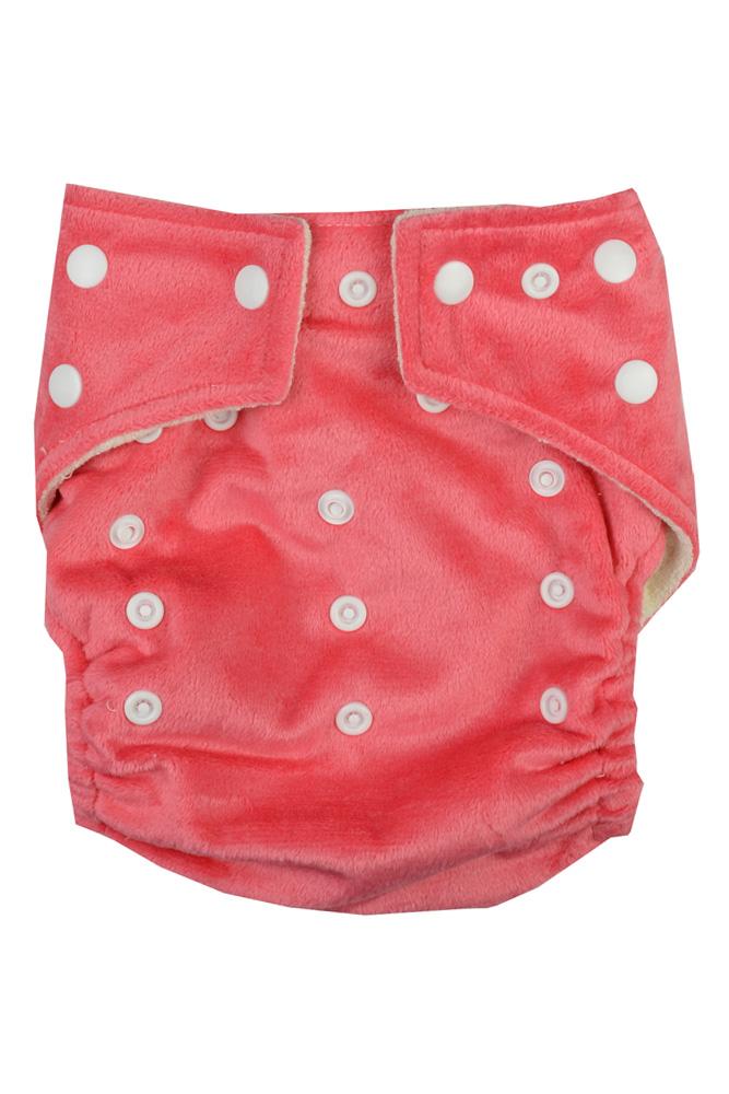 Kawaii Bamboo Minky Mom Collection Cloth Diapers (Peach Red)