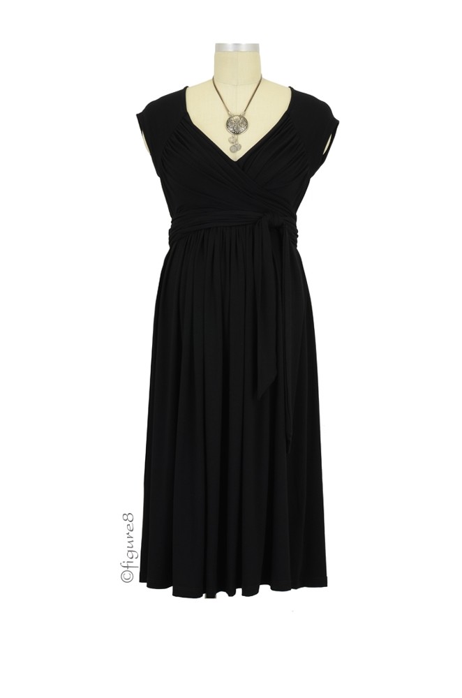 Stella Lycra Maternity Dress (Black)
