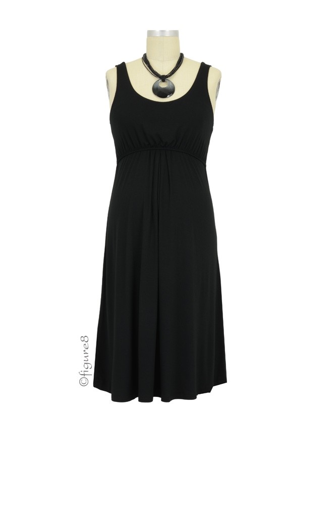 Ying Anytime Sleeveless Maternity & Nursing Dress (Black)