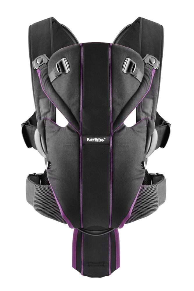 BabyBjorn Baby Carrier Miracle Soft Cotton Mix (Black/Purple)