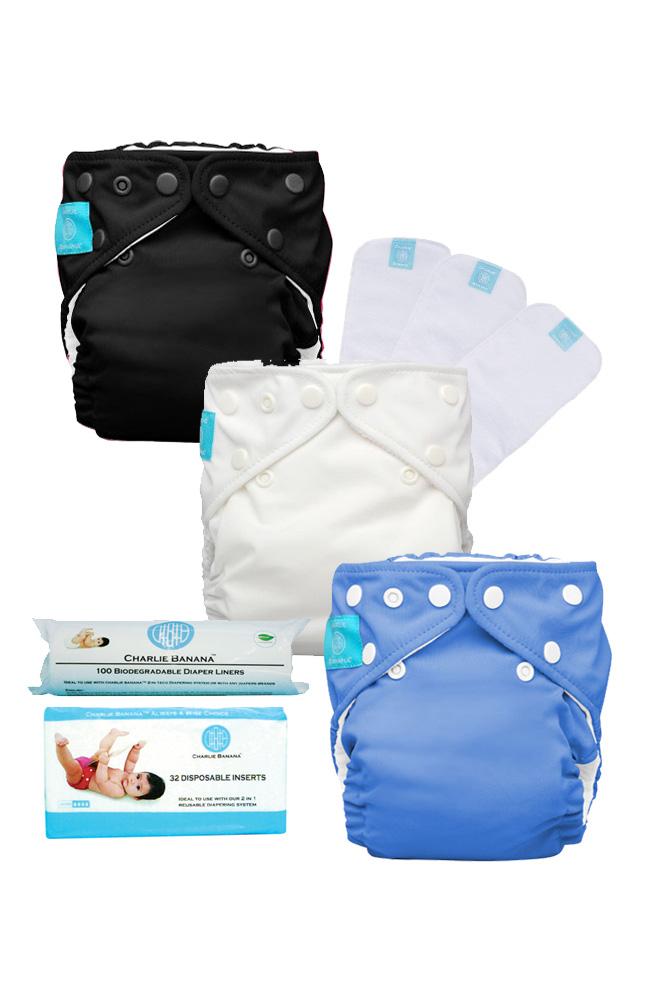 Charlie Banana® One Size Cloth Diaper Starter Kit (Boy)