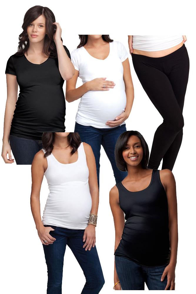 Ingrid & Isabel 5-pc. Cotton Basics Maternity Kit (Black & White)